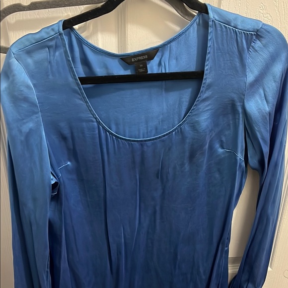 Blue Long-Sleeve Dress - Picture 4 of 4